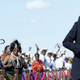 President Barack Obama dances to music in Dar es Salaam, Tanzania, in 2013.
Saul Loeb/Getty Images